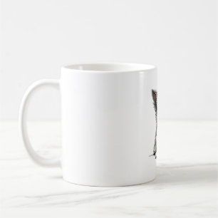 Retro-Hund hält Tee mit Brille Retro-Haustier-Illu Kaffeetasse