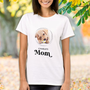 Retro Hund MAMA Personalisiert Puppy Pet Foto T-Shirt