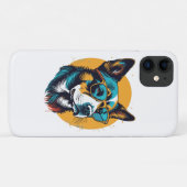 Retro Hund mit Sonnenbrille Case-Mate iPhone Hülle (Rückseite (Horizontal))