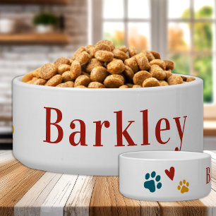 Retro Hund Personalisiert farbige Nahrungsmittel W Napf