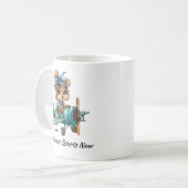 Retro-Hund-Pilot-Tasse Kaffeetasse (Vorderseite Links)