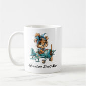 Retro-Hund-Pilot-Tasse Kaffeetasse (Links)
