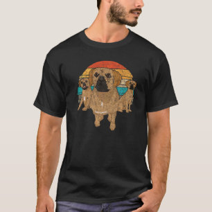 Retro-Hund Puggle T-Shirt