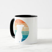 Retro Hund Silhouette Tasse (Vorderseite Links)
