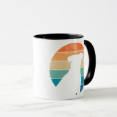 Retro Hund Silhouette Tasse (VorderseiteRechts)