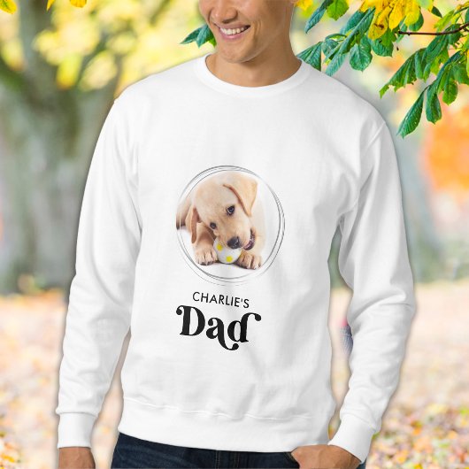 Retro Hund VATER Personalisiert Puppy Pet Foto Sweatshirt