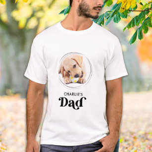 Retro Hund VATER Personalisiert Puppy Pet Foto T-Shirt