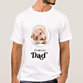 Retro Hund VATER Personalisiert Puppy Pet Foto T-Shirt
