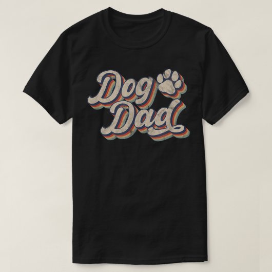 Retro Hund Vater Vatertag T-Shirt (Design vorne)