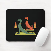 Retro-Hunde im Stil der Mitte des 20. Jahrhunderts Mousepad (Mit Mouse)