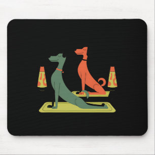 Retro-Hunde im Stil der Mitte des 20. Jahrhunderts Mousepad