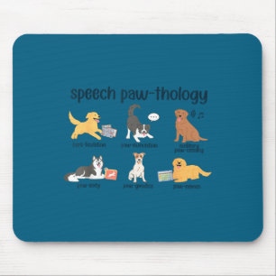 Retro-Hunde Sprachtherapeut slp Sprache Mousepad