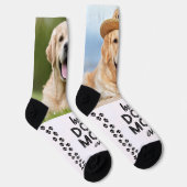 Retro HUNDEMUTTER Personalisierte Pfotenabdrücke H Socken (Rechts)