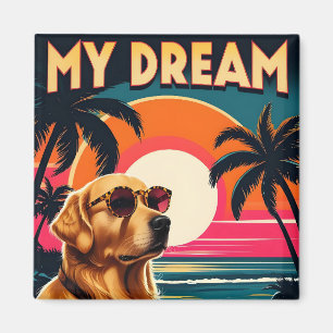Retro-Hundesonnenbrille Strand im Vintage-Sonnenun Magnet