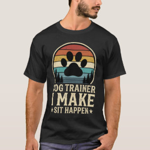 Retro Hundetrainer Ich bringe Sitzen bei T-Shirt