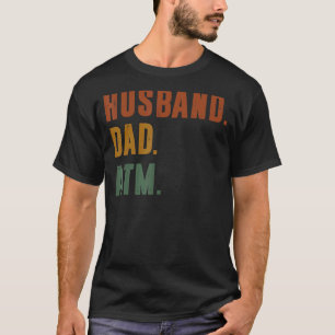 Retro Husband Vater Atm Fathers Day Vater Jokes T-Shirt