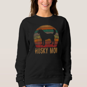 Retro Husky Mama Hund Mutter Heimtiere Sibirische  Sweatshirt