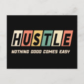 Retro Hustle Nichts Gutes kommt einfach Postkarte (Vorderseite)