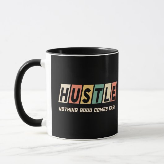 Retro Hustle Nichts Gutes kommt einfach Tasse (Links)