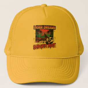 Retro-Hut 80er Laser-Träume Badger Riot Synthwave  Truckerkappe