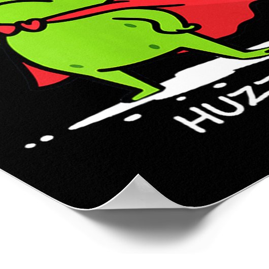 Retro Huzzah Frog Knight Funny Sword Meme Quote Me Poster (Ecke)