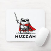 Retro Huzzah Frog Knight Funny Sword Meme Quote Mousepad (Mit Mouse)