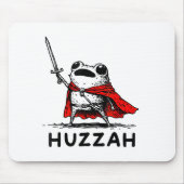 Retro Huzzah Frog Knight Funny Sword Meme Quote Mousepad (Vorne)
