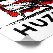 Retro Huzzah Frog Knight Funny Sword Meme Quote  Poster (Ecke)