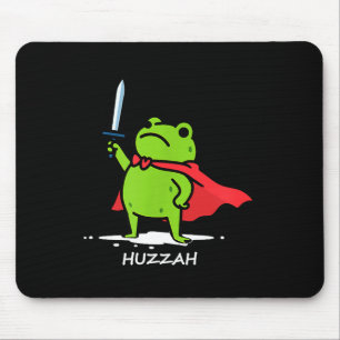 Retro Huzzah Frosch Ritter Lustiges Schwert Meme Z Mousepad