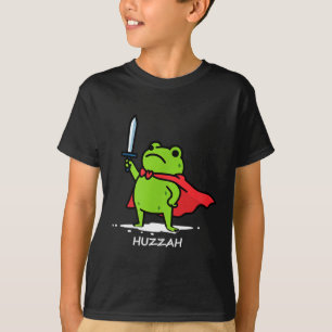 Retro Huzzah Frosch Ritter Lustiges Schwert Meme Z T-Shirt