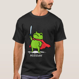 Retro Huzzah Frosch Ritter Lustiges Schwert Meme Z T-Shirt