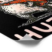 Retro Huzzah Raccoon Knight Funny Sword Meme Quote Poster (Ecke)