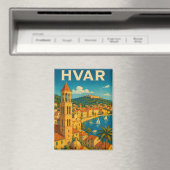 Retro Hvar Kroatien Adria Küste Reise Magnet (In Situ (Geschirrspüler))