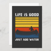 Retro I brauche einen guten Kajakfahrer Einladung (Vorne/Hinten)