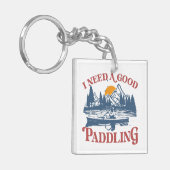 Retro I brauche einen guten Kajakfahrer Schlüsselanhänger (Vorderseite links)