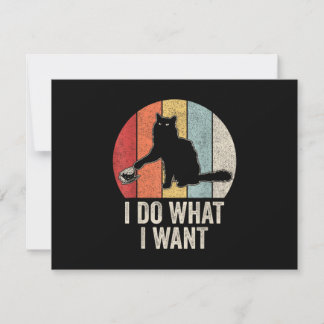 Retro I Do I What I Woll Cat Shirt Cat Lover Eigen