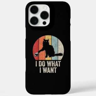 Retro I Do I What I Woll Cat Shirt Cat Lover Eigen iPhone 16 Pro Max Hülle