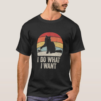 Retro I Do, was ich Gewollt Cat Cat Lover Eigentüm T-Shirt