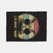 Retro I Do, was ich Gewollt Funny Cat Lover Fleecedecke (Vorderseite (Horizontal))