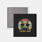 Retro I Do, was ich Gewollt Funny Cat Lover Magnet (Vorderseite/Rückseite)