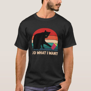Retro I do was ich Vintage Katze 1 gewollt habe T-Shirt