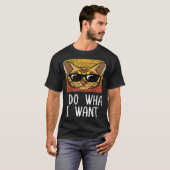 Retro I Do What I Want Cat Bengal Cat Mom T-Shirt (Vorne ganz)