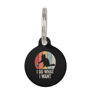 Retro I Do What I Want Katzen-Shirt Katzenliebhabe Haustiermarke