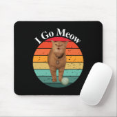 Retro I Go Meow Funny Cat Singmememe Mousepad (Mit Mouse)