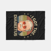 Retro I Got Diabeetus Funny Diabetes Typ 1 2 Fleecedecke (Vorderseite (Horizontal))