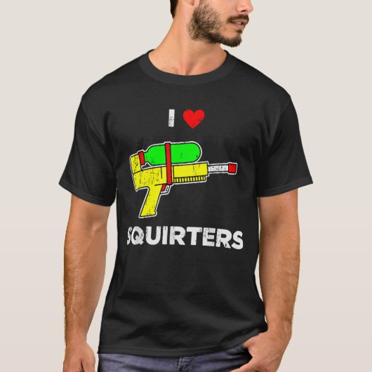 Retro I Herz Squirters Funny I Liebe Squirters T-Shirt (Vorderseite)