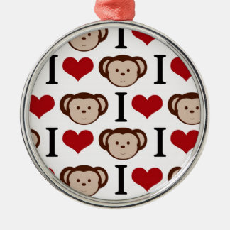 Retro i-Liebe-Affen Ornament Aus Metall