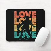 Retro I Liebe Badminton Theme Graphic Design Mousepad (Mit Mouse)