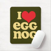Retro I Liebe Eggnog Mousepad Green (Mit Mouse)