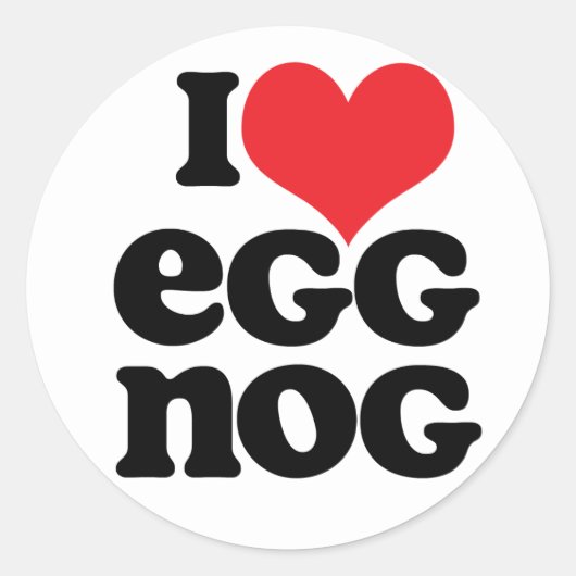 Retro I Liebe Eggnog Stickers (Vorderseite)
